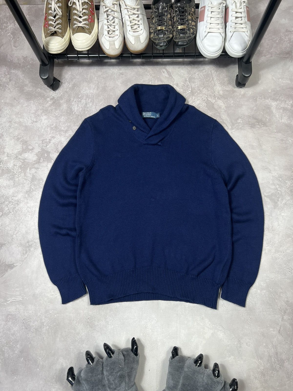 Vintage Vintage Polo Ralph Lauren Baggy Sweater Size US L / EU 52-54 / 3 - 1 Thumbnail