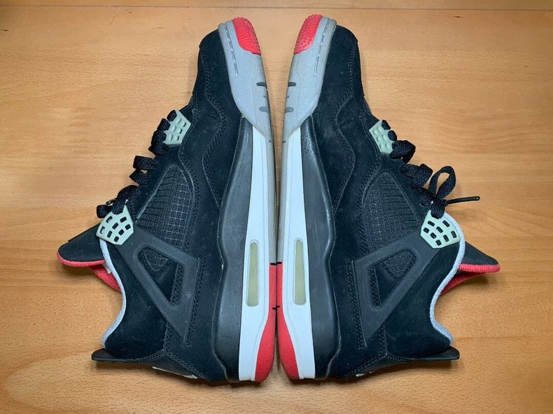Adidas Adidas Air Jordan AJ4 Bred Basketball Shoes-2507 Size US 12 / EU 45 - 4 Thumbnail