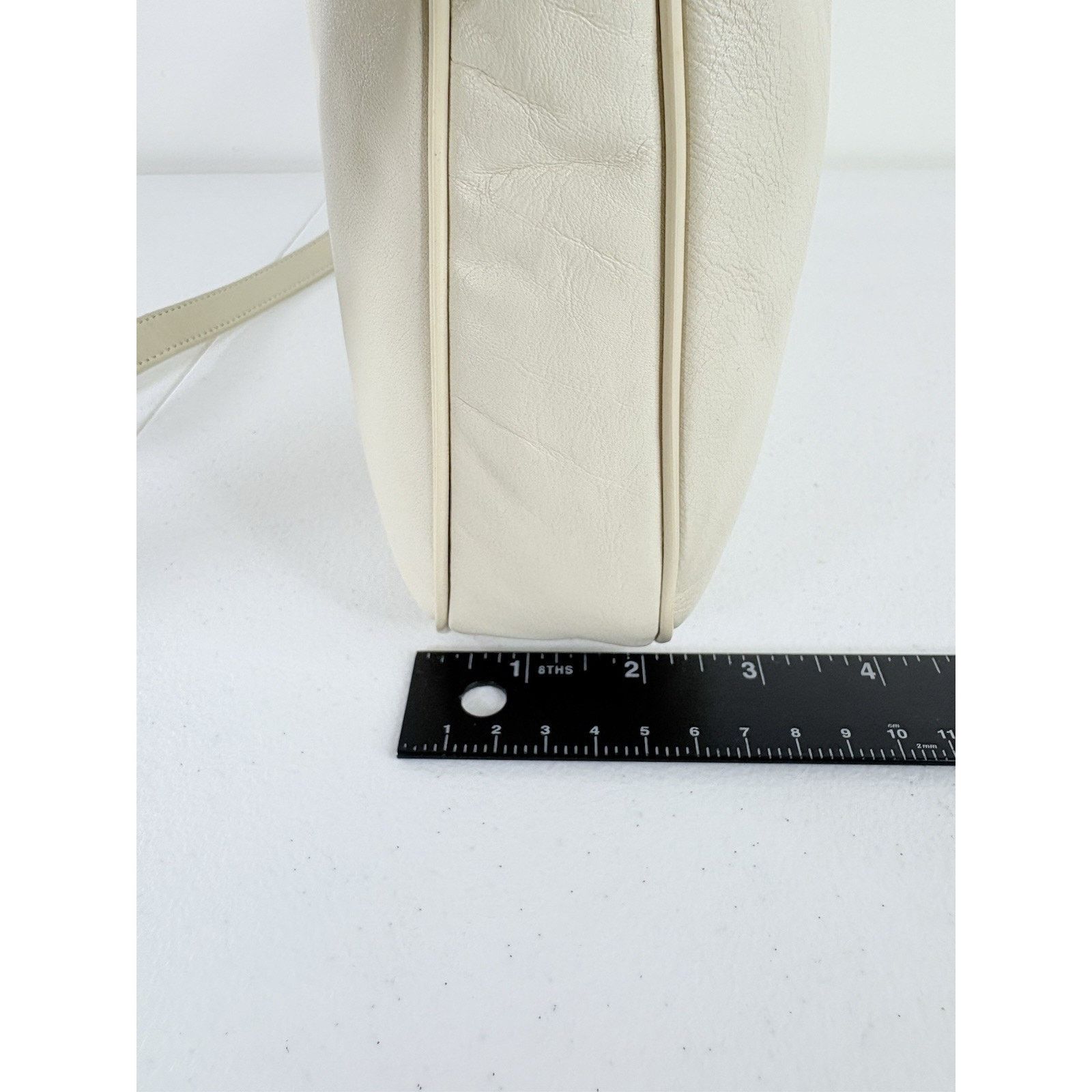Etienne Aigner VTG 60 70s ETIENNE AIGNER Shoulder Handbag Ivory Leather NOS Size ONE SIZE - 16 Thumbnail