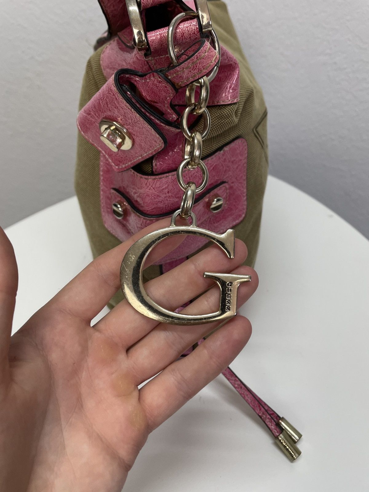 Guess Rare Y2K Vintage Guess Pink Baguette Shoulder Bag Denim Size ONE SIZE - 8 Thumbnail