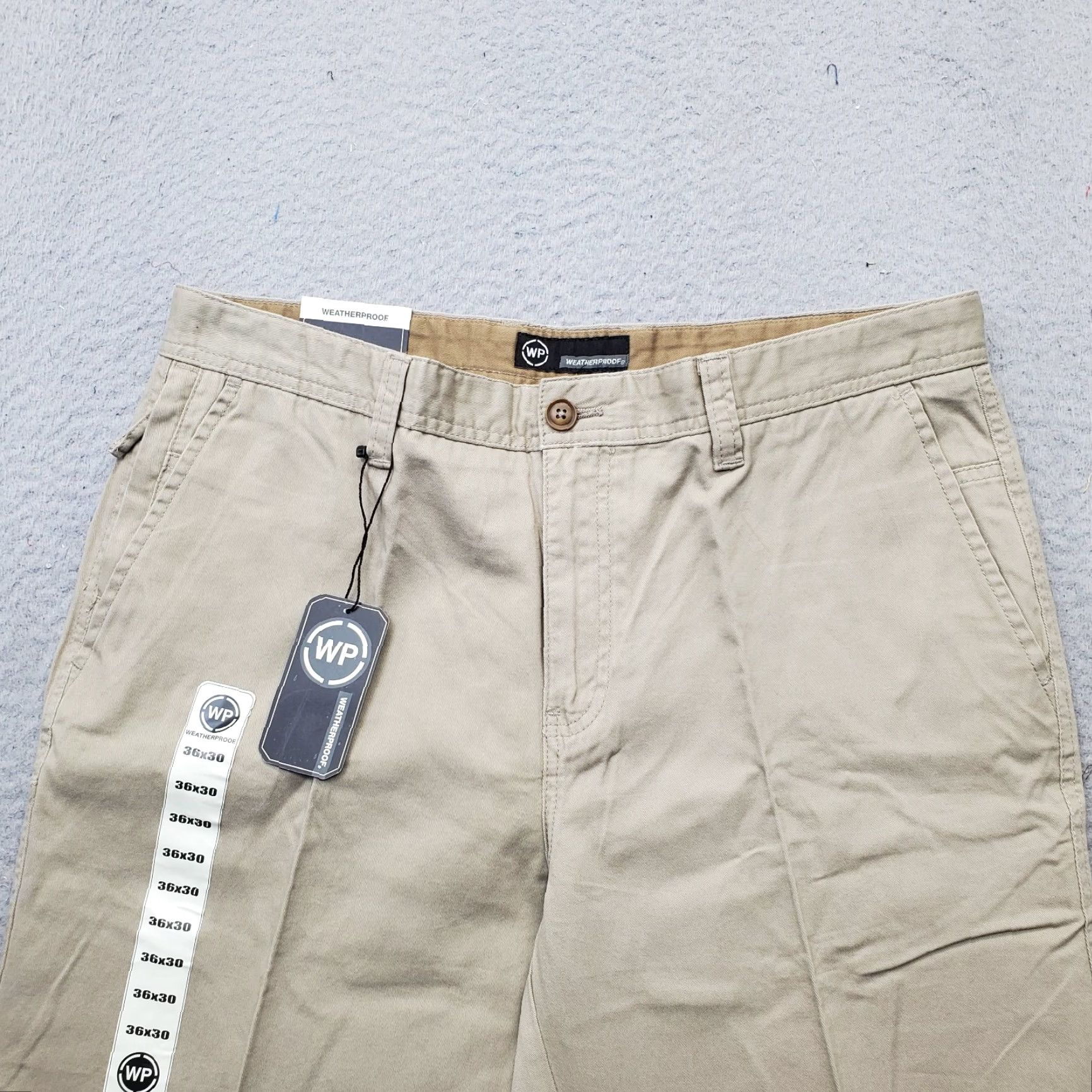 Weatherproof Weatherproof Cargo Pants Mens 36x30 Tan Flat Front Straight Leg Cargo Pocket Style Mens Size 36 Tan Size US 36 / EU 52 - 7 Thumbnail
