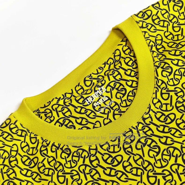 Hermes Hermes Yellow Full Print Pig Nose Sleeveless Vest Size XS / US 0-2 / IT 36-38 - 4 Thumbnail