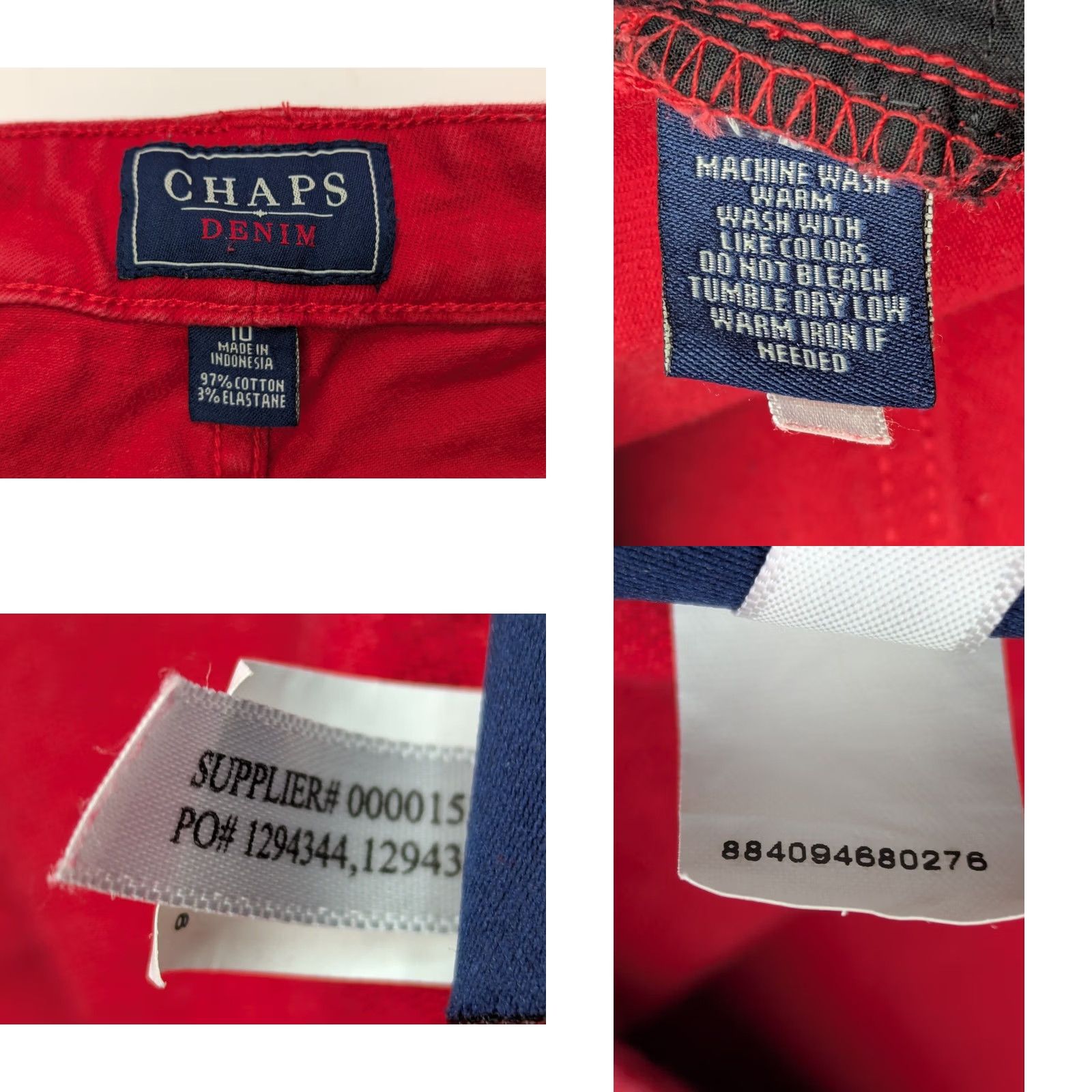 Chaps Chaps Denim Jeans Red Denim Pants Tapered Women 10 32x30 Vintage? No Size 32" / US 10 / IT 46 - 9 Thumbnail