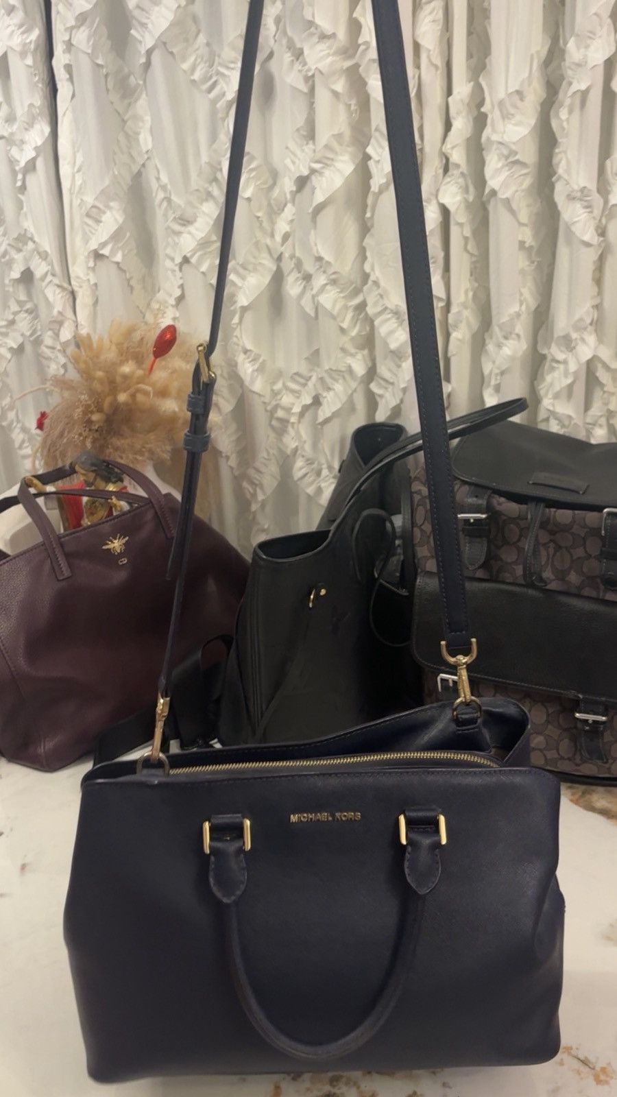 Navy Blue Michael Kors tote