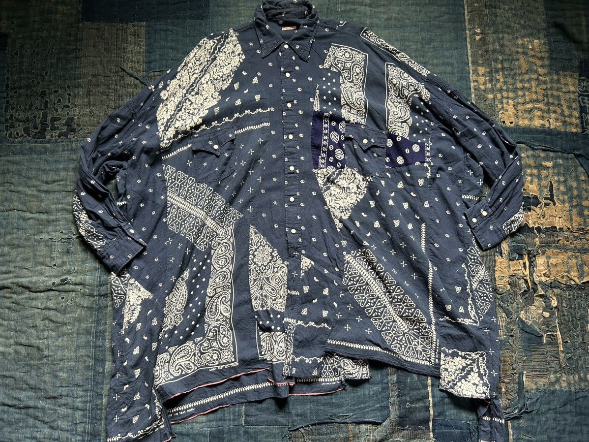 Kapital × Kapital Kountry kapital bandana patchwork huge shirt