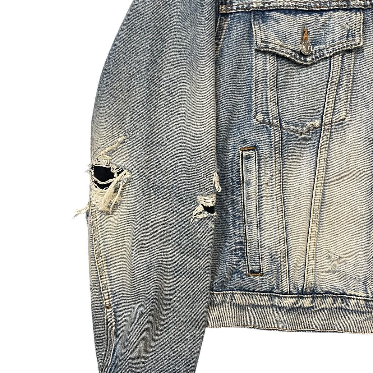 Balenciaga BALENCIAGA 2020AW Demna Gvasalia Distressed Denim Jacket Size US S / EU 44-46 / 1 - 3 Thumbnail