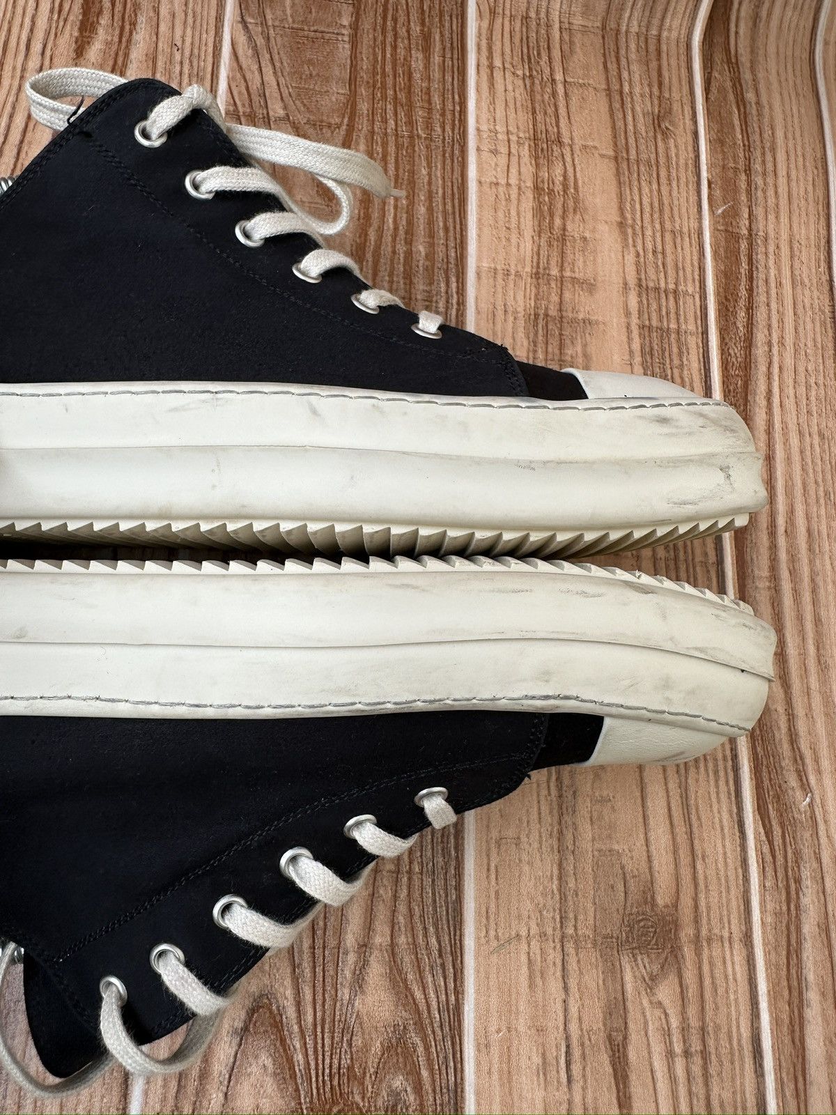 Rick Owens Rick Owens DRKSHDW Ramones (Licence Plate) Lowtops Size US 11 / EU 44 - 22 Thumbnail