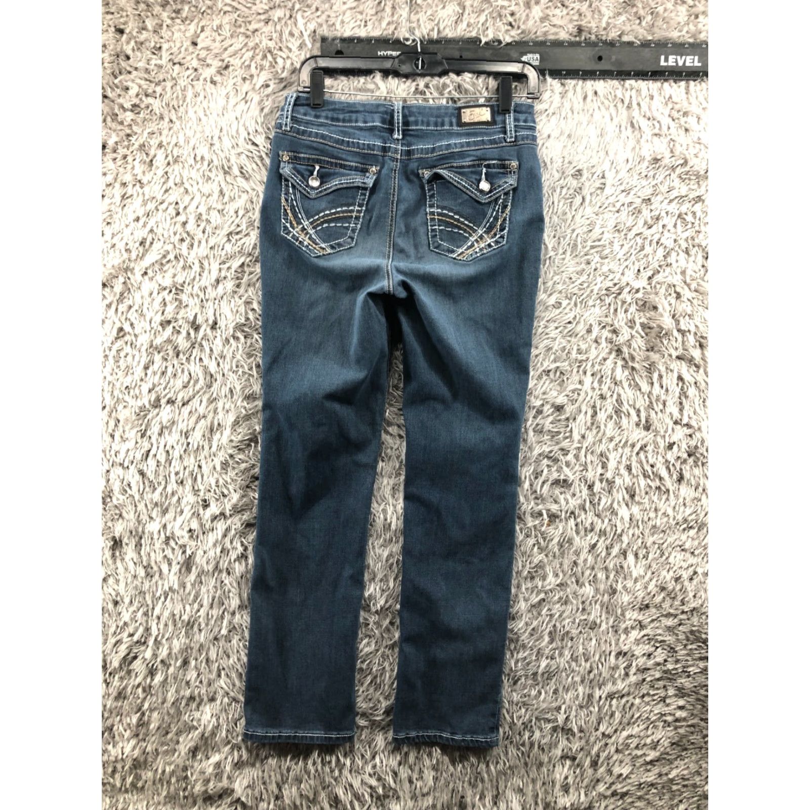 Vintage Earl Jeans Straight 6 Womens Regular Medium Blue Denim 5-Pocket Zipper Button Earl Jean Model Womens Male? Size 28" / US 6 / IT 42 - 6 Thumbnail