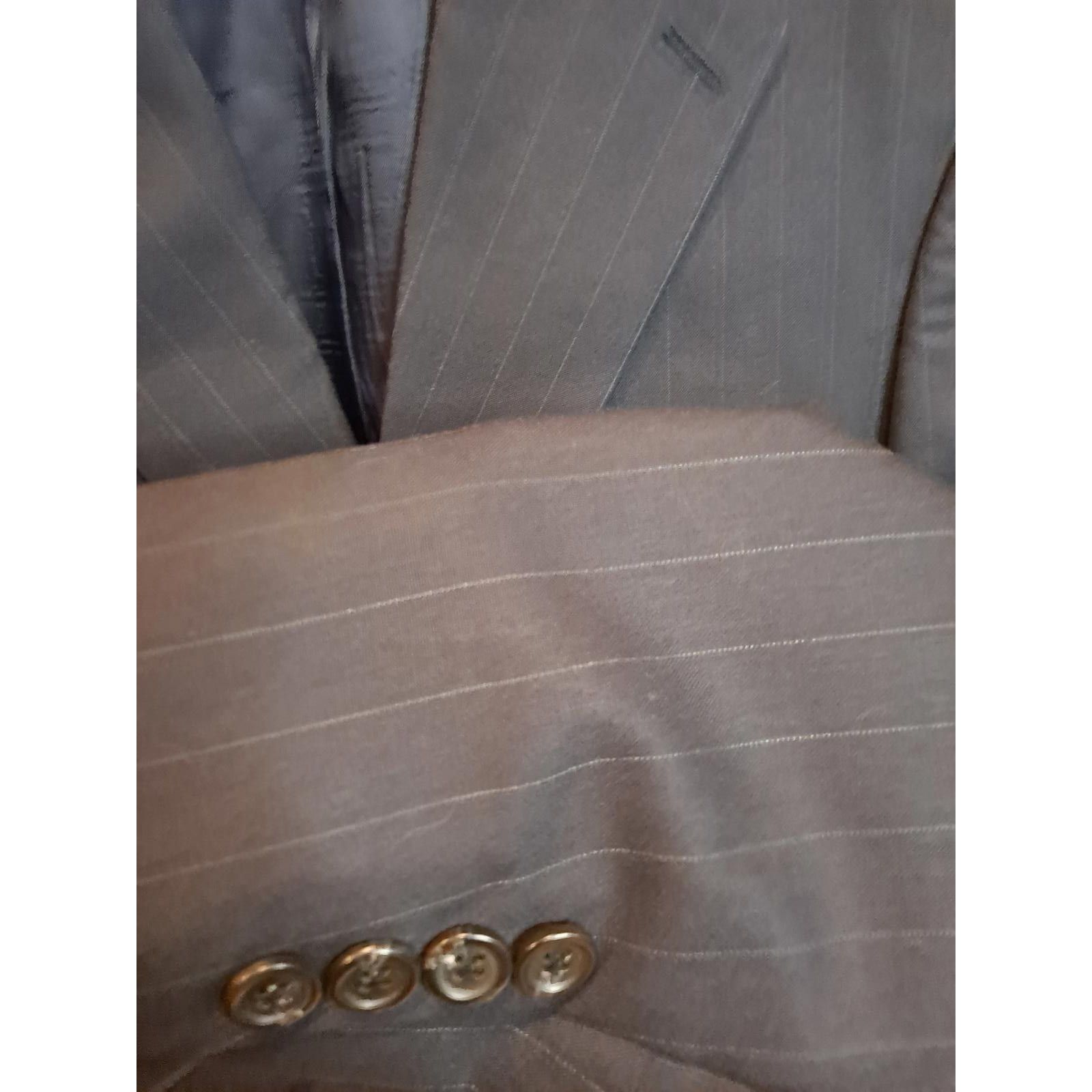 Chaps Chaps Navy Pinstripe 2 Piece Suit 100% Wool Size 38R Size 38R - 3 Thumbnail
