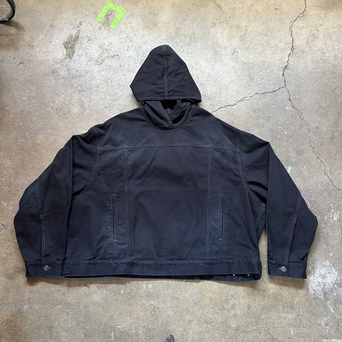 Balenciaga BALENCIAGA FW22 OVERSIZED DENIM HOODIE Size US XL / EU 56 / 4 - 1 Thumbnail