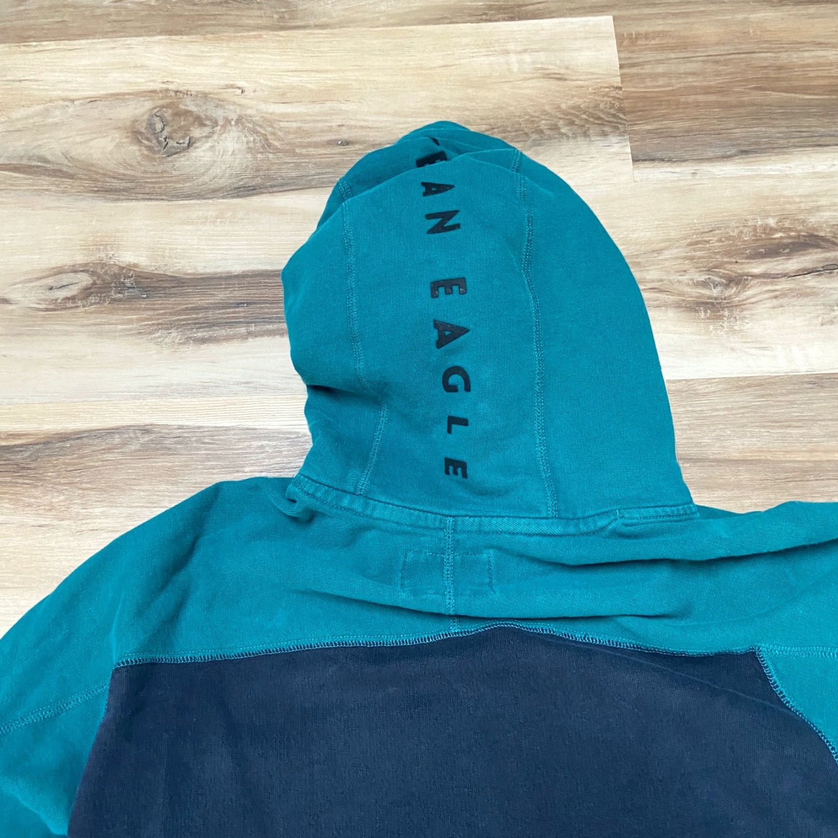 American Eagle Outfitters American Eagle Outfitters Hoodie Mens M Black Green Cotton Pouch Pocket Pullover Sweatshirt Size US M / EU 48-50 / 2 - 8 Thumbnail