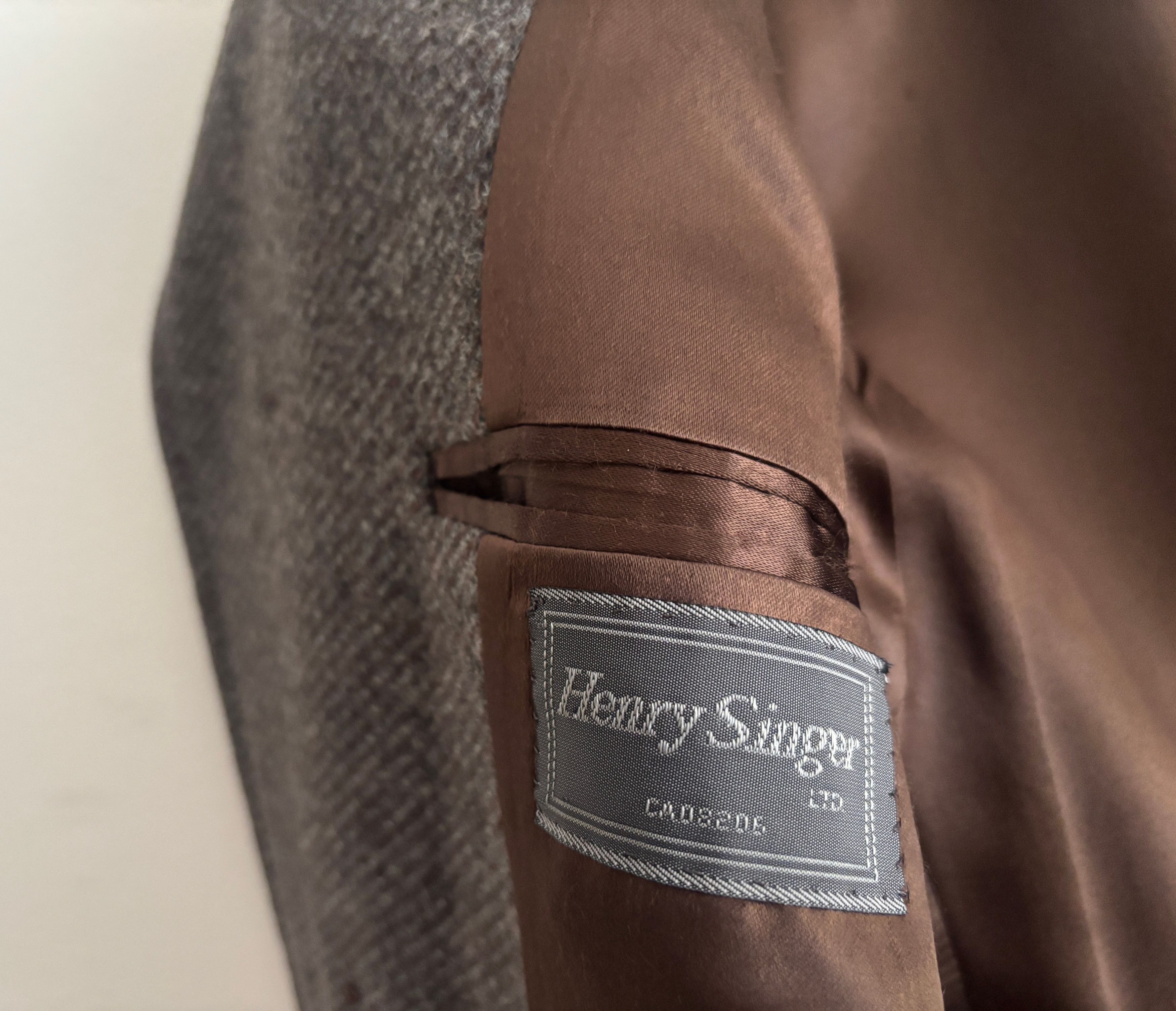 Aquascutum Grey Brown Belted Wool Tweed Overcoat --36-38 Short/ Small Size US S / EU 44-46 / 1 - 15 Thumbnail