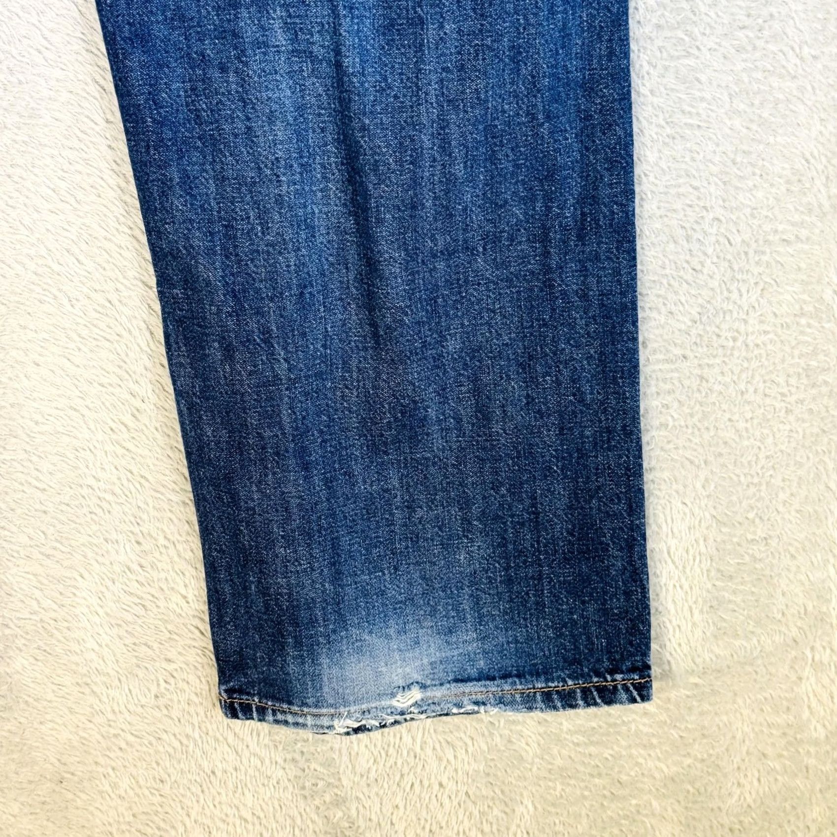 Lucky Brand Lucky Brand 363 Vintage Straight Jeans Mens 36x30 Blue Medium Wash Relaxed Denim Logo Patch 5-Pocket Zip Fly Casual Size US 36 / EU 52 - 7 Thumbnail