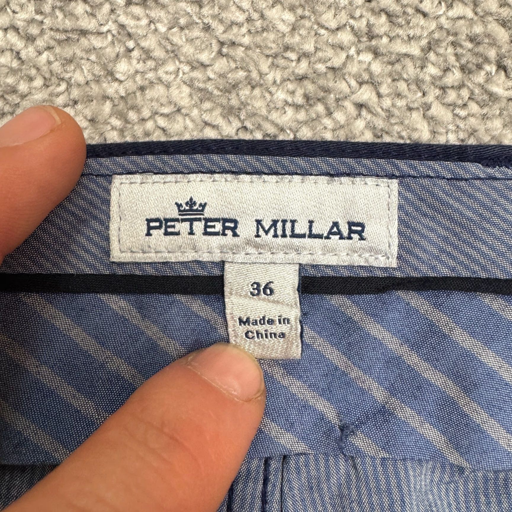 Peter Millar VINTAGE Peter Millar Men's Chino Pants Regular Fit Straight Leg Blue 28 Inseam Casual Business Size US 36 / EU 52 - 7 Thumbnail