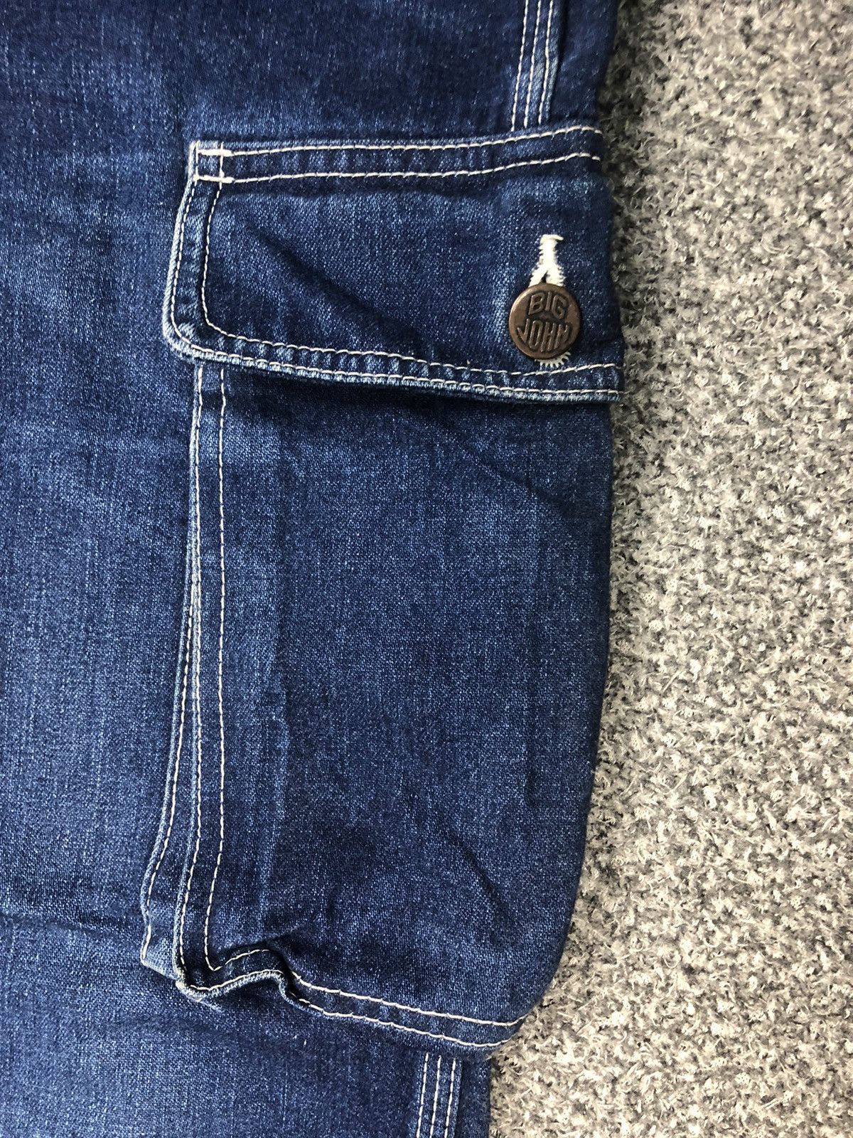 Big John × Japanese Brand × Vintage Vintage 90s BiG JOHN World Workers Cargo Jeans Size US 30 / EU 46 - 11 Thumbnail