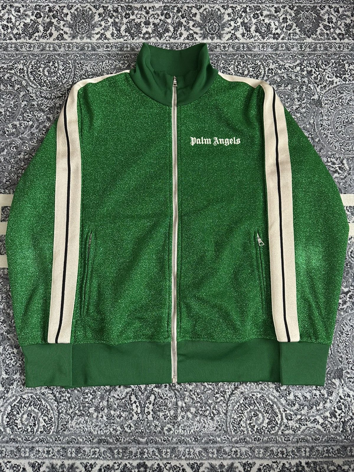Palm Angels Palm Angels “glitter lurex” track jacket | Grailed