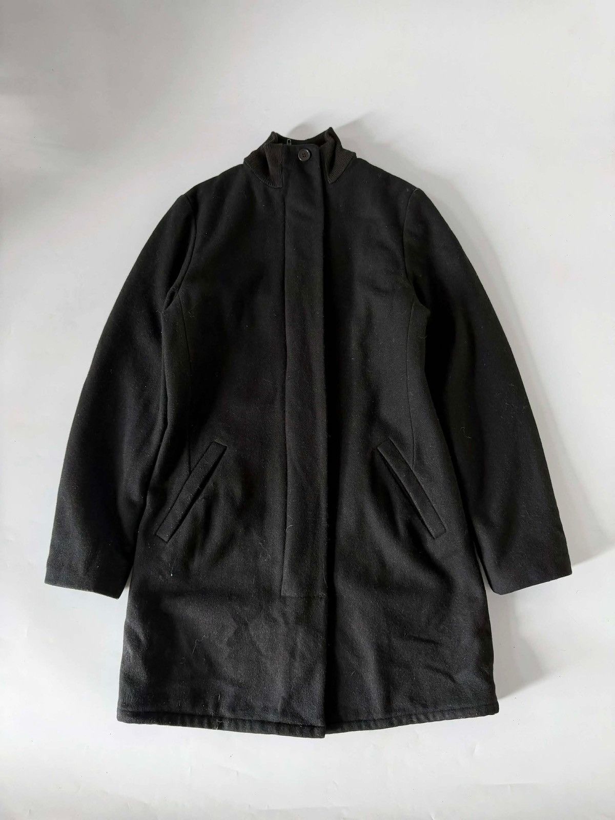 Helmut Lang Helmut Lang 1998 Black Long Wool Coat Size XS / US 0-2 / IT 36-38 - 1 Thumbnail