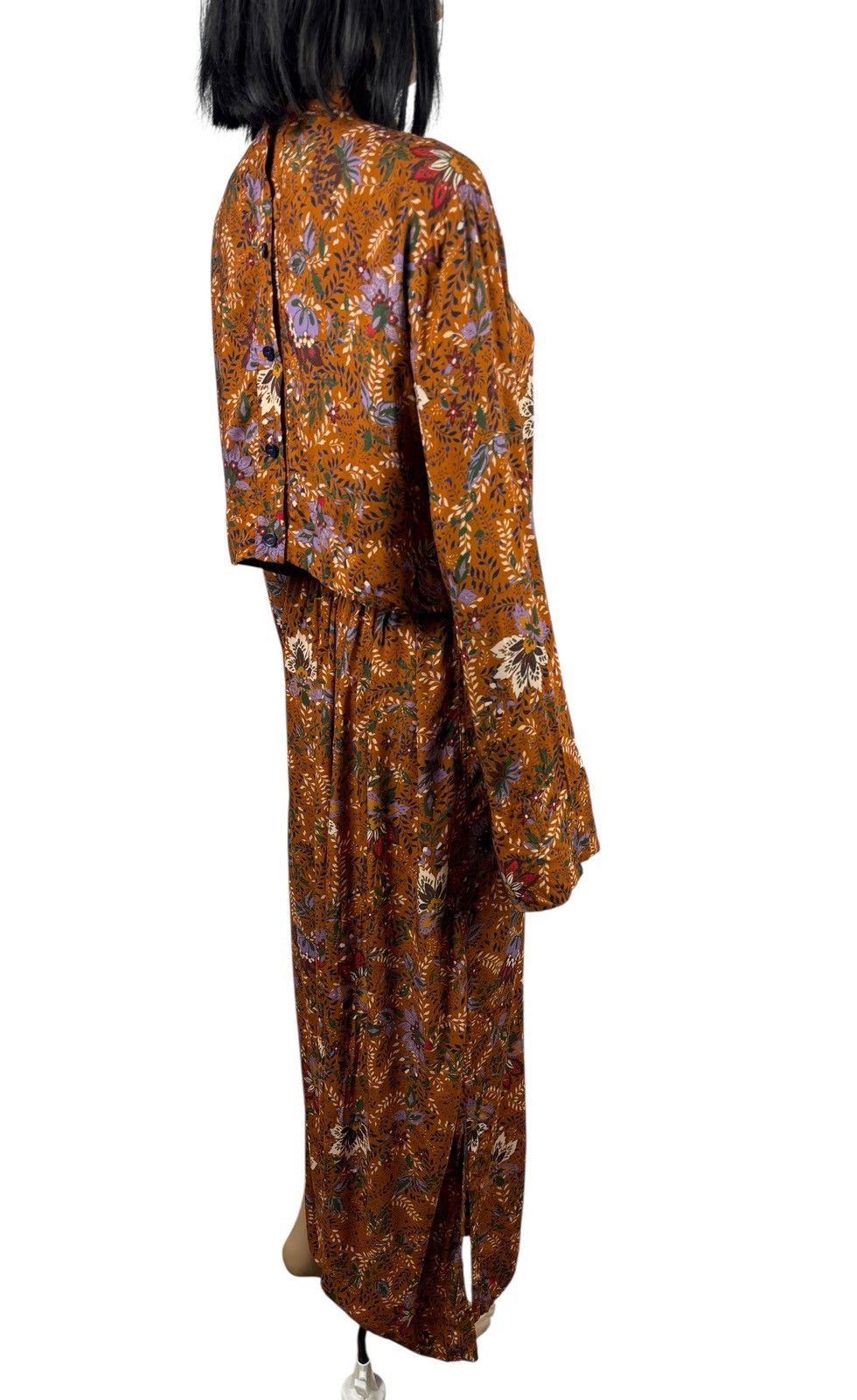 Libertine-Libertine Libertine - Libertine Floral Printed Viscose Maxi Dress XS Size XS / US 0-2 / IT 36-38 - 8 Thumbnail