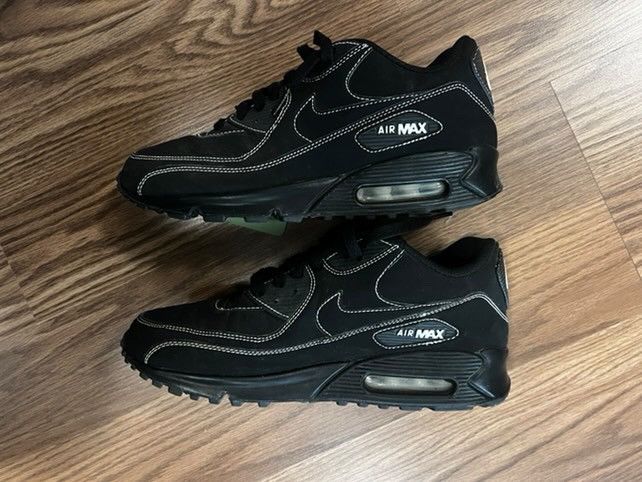Nike Rare Nike Air Max 90 ‘Black White Stitching’ Size US 9 / EU 42 - 1 Thumbnail