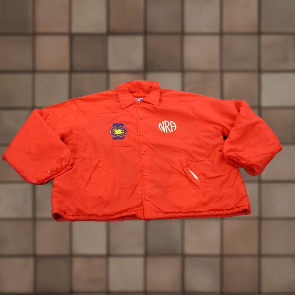 Champion VINTAGE Champion Jacket Mens XL Nylon Windbreaker Athletic Track USA Made 80s 90s Orange Embroidered Size US XL / EU 56 / 4 - 1 Thumbnail