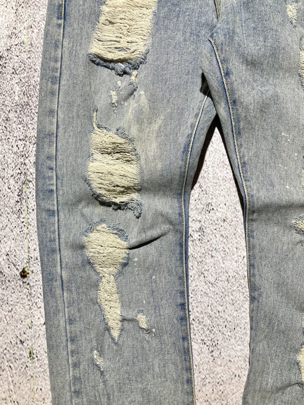 Japanese Brand 2000s Idun Distressed Ripped Denim Blue Jeans Lgb Punk Style Size US 30 / EU 46 - 7 Thumbnail