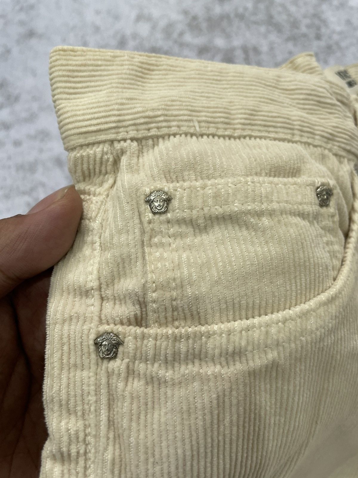 Versace × Vintage 2000s versace corudroy y2k style Size US 28 / EU 44 - 4 Thumbnail