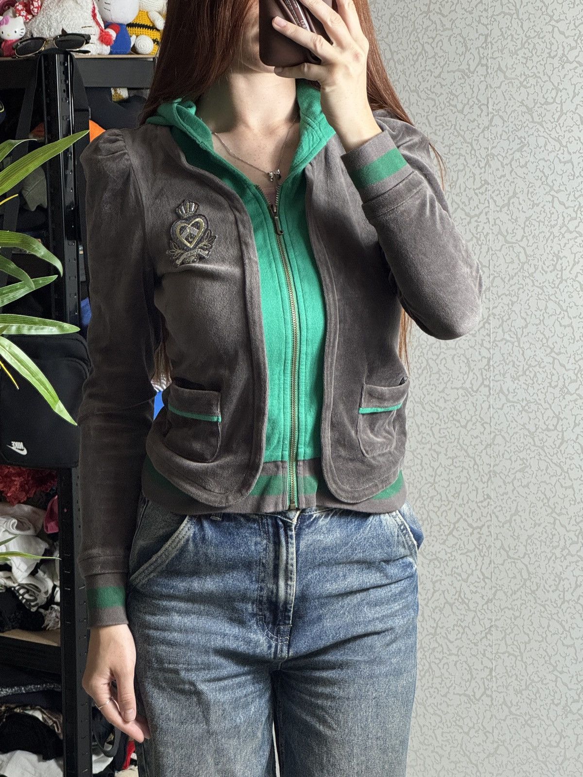 Juicy Couture VINTAGE JUICY COUTURE 2000s VELOUR ZIP UP HOODIE Size S / US 4 / IT 40 - 9 Thumbnail