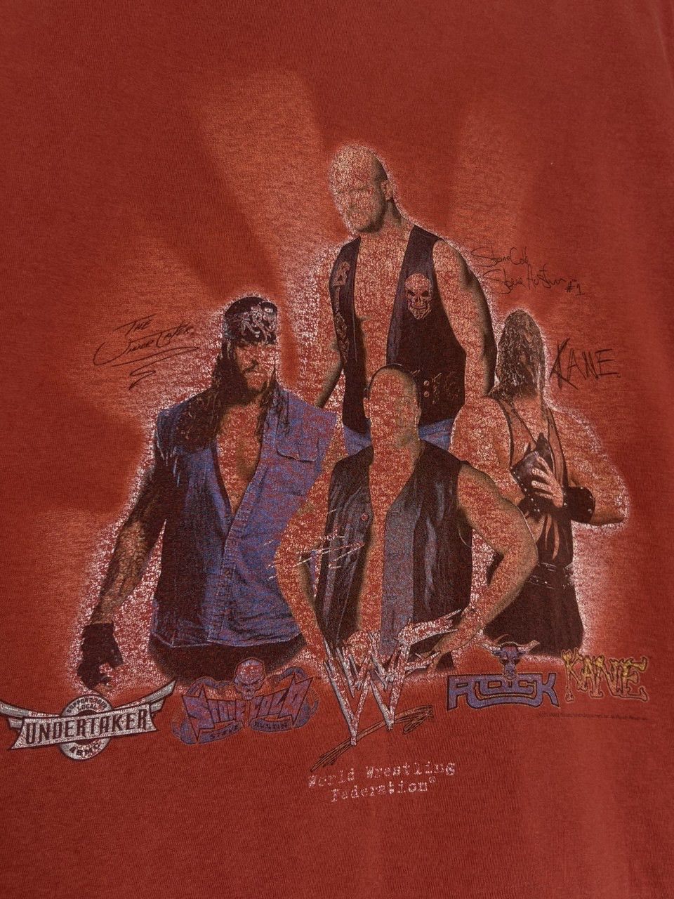 WWF Vintage 2000s WWE Wrestlemania Tee Stone Cold The Rock Kane Size US S / EU 44-46 / 1 - 4 Thumbnail