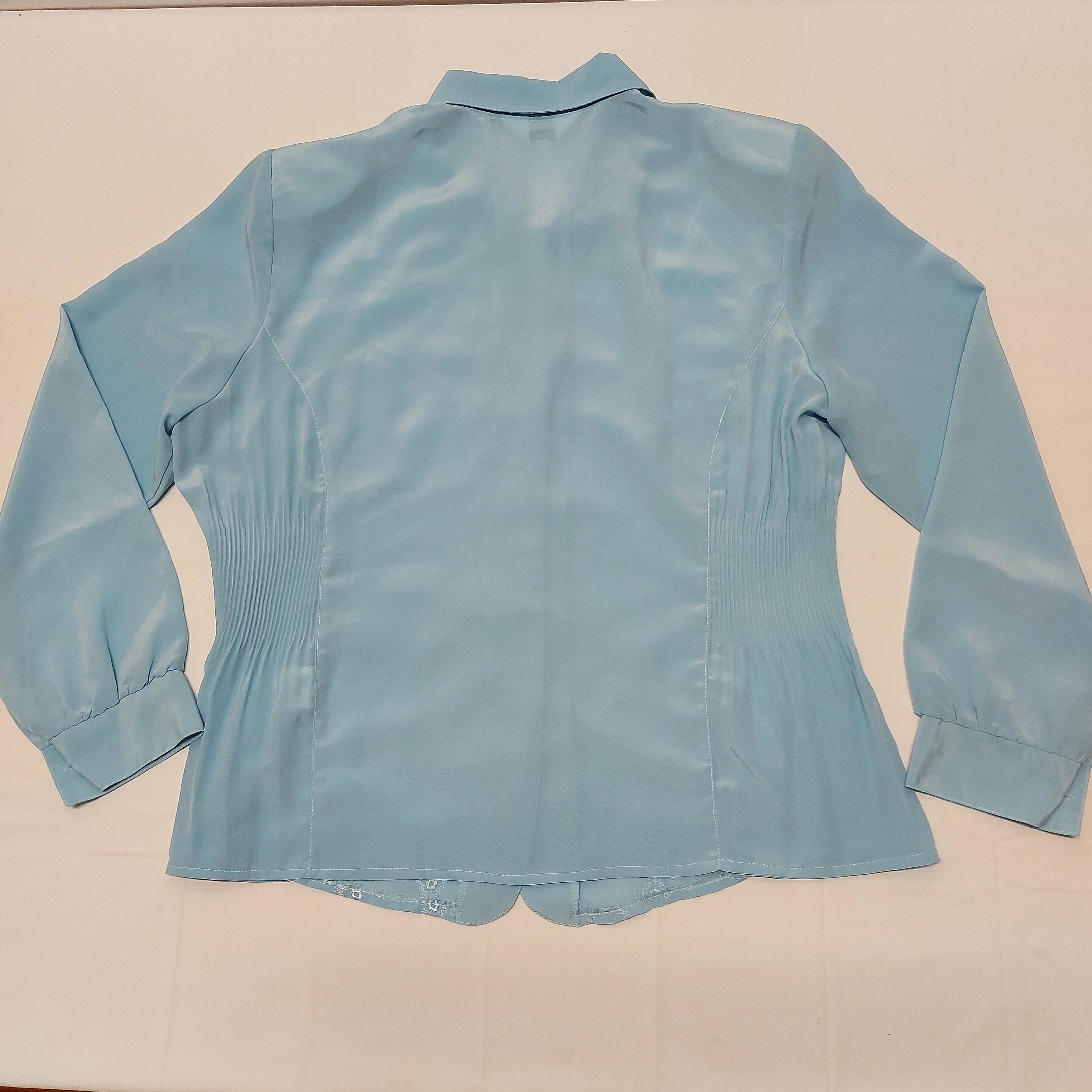 Vintage Vintage Blue Blouse Classic L Collard Long Sleeve Buttoned Size L / US 10 / IT 46 - 11 Thumbnail