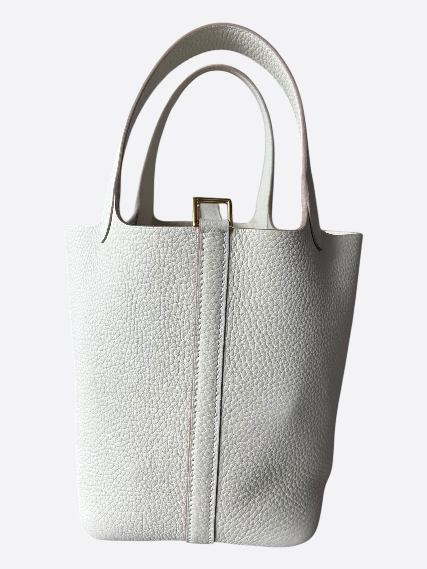 Hermes Hermes White Clemence Picotin 18 Size ONE SIZE - 1 Thumbnail