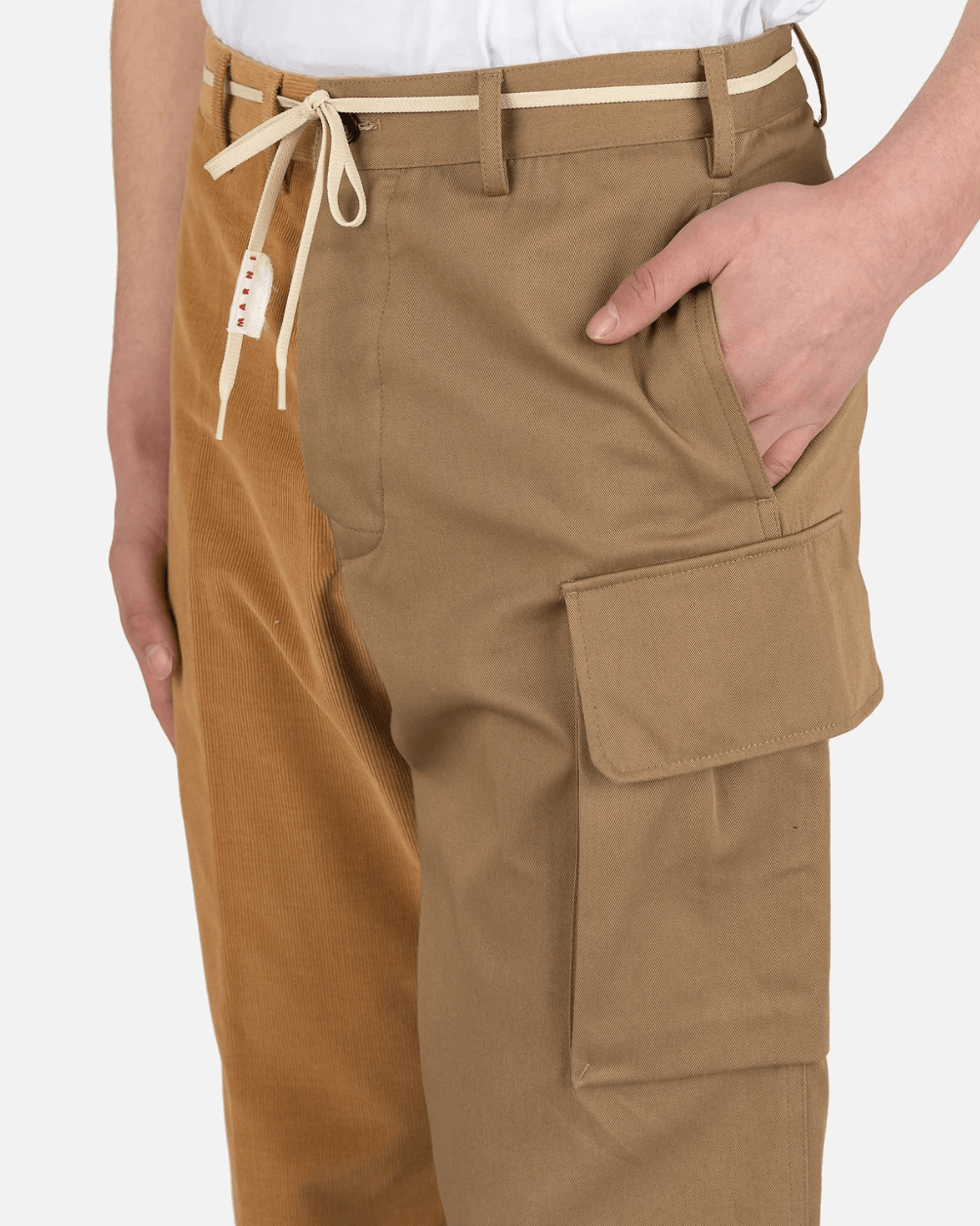 Marni Marni Two-Tone Panel Pants – Brown/Tan, Size 50 – Brand New Size US 34 / EU 50 - 7 Thumbnail