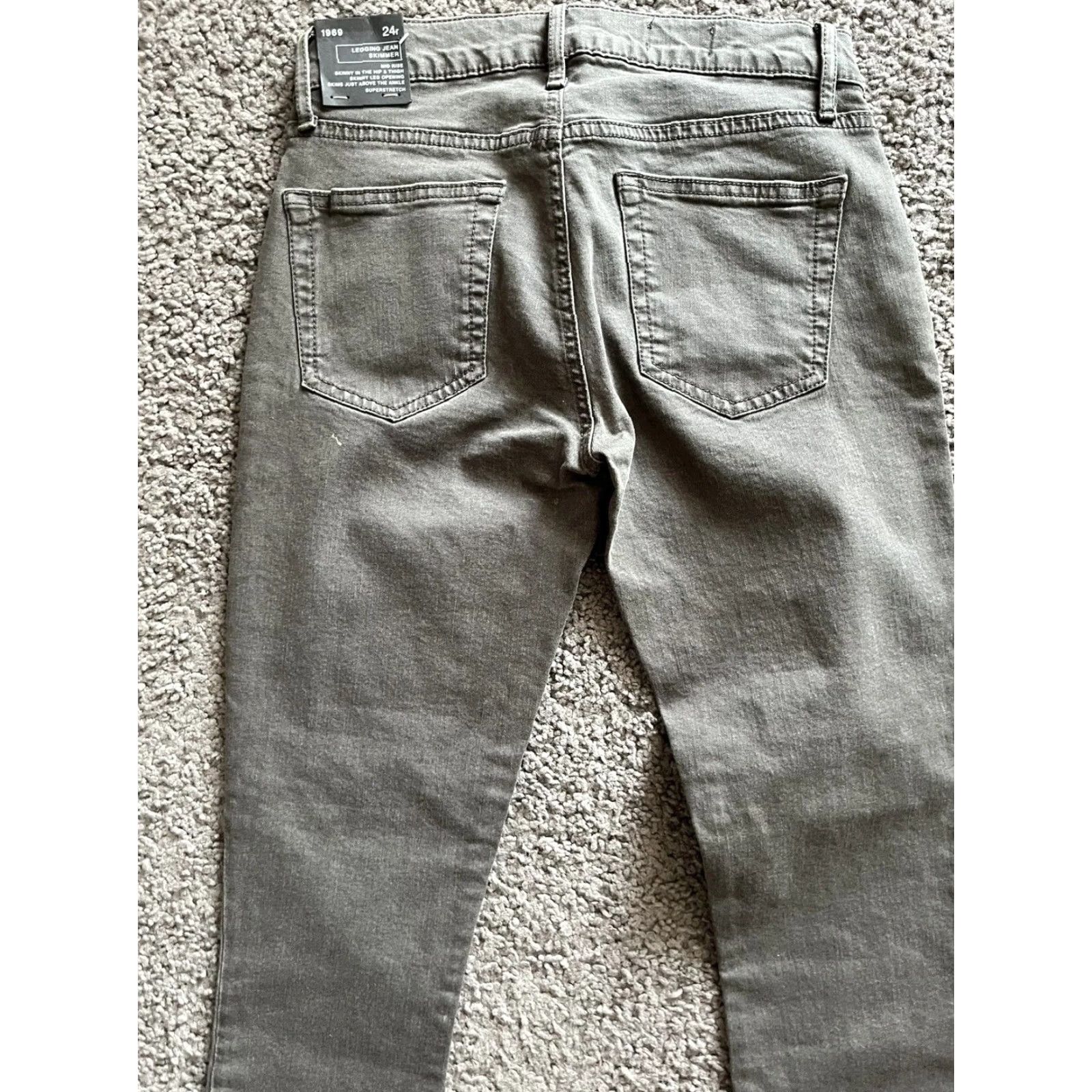 Gap GAP Jeans Womens Skinny Jeans 24 Mid Rise Gray Denim Ankle Zip Legging Stretch Authentic 1969 Womens Size 42" / US 20 - 4 Thumbnail