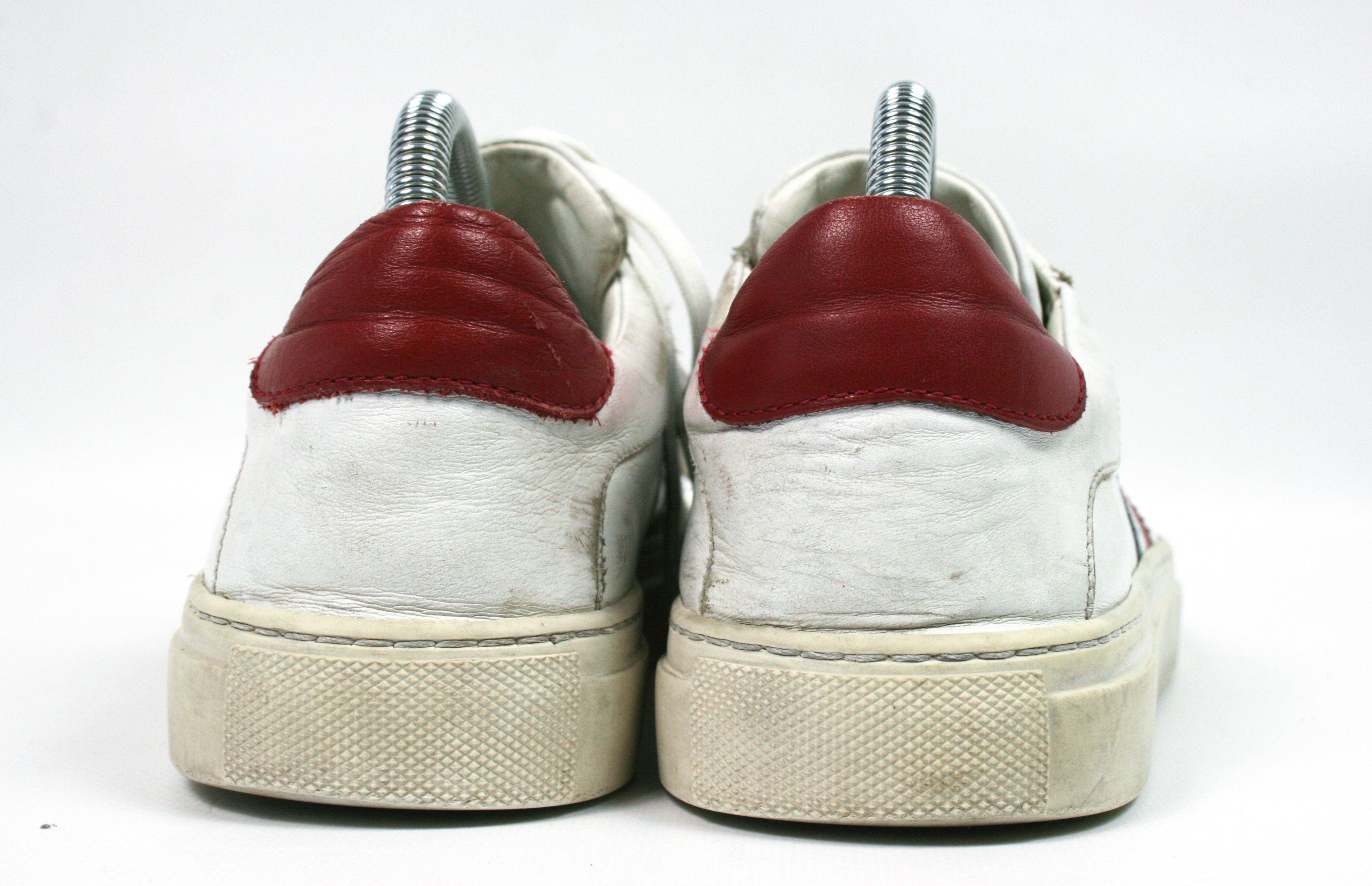 Moncler Distressed "New Leni" Low Leather Sneakers Size US 9 / IT 39 - 7 Thumbnail