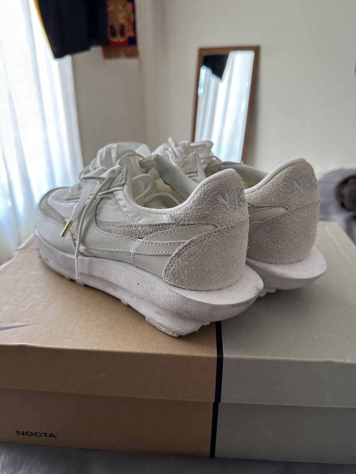 Nike × Sacai Nike Sacai Waffle Racer White Size US 9 / EU 42 - 2 Thumbnail
