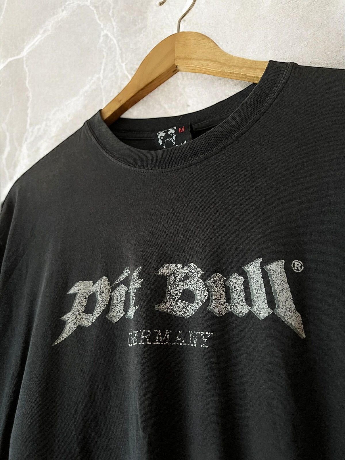 Band Tees × Vintage PIT BULL GERMANY "Brass Knuckles" Hooligan VINTAGE 90s tee Size US L / EU 52-54 / 3 - 4 Thumbnail