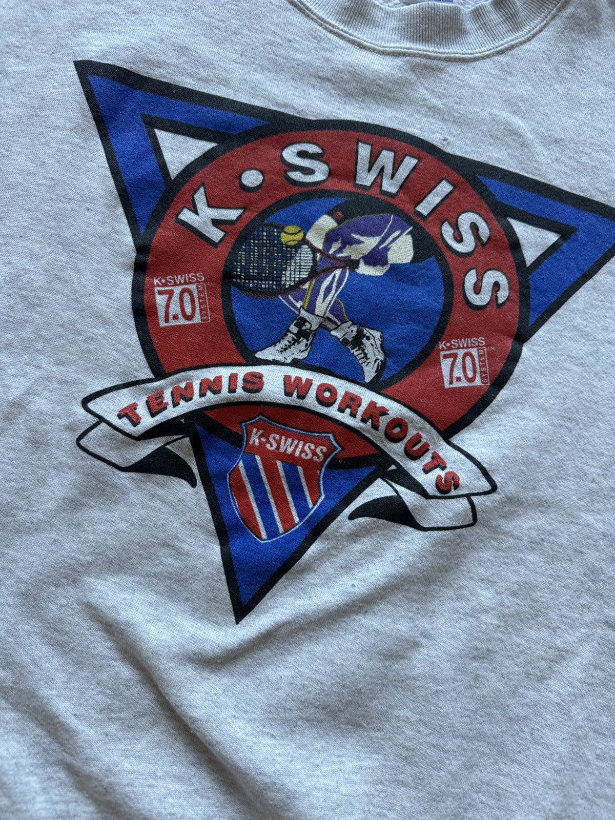 K-Swiss Vintage 80s/90s K-Swiss Tennis Workouts Sweatshirt Large Size US L / EU 52-54 / 3 - 2 Thumbnail