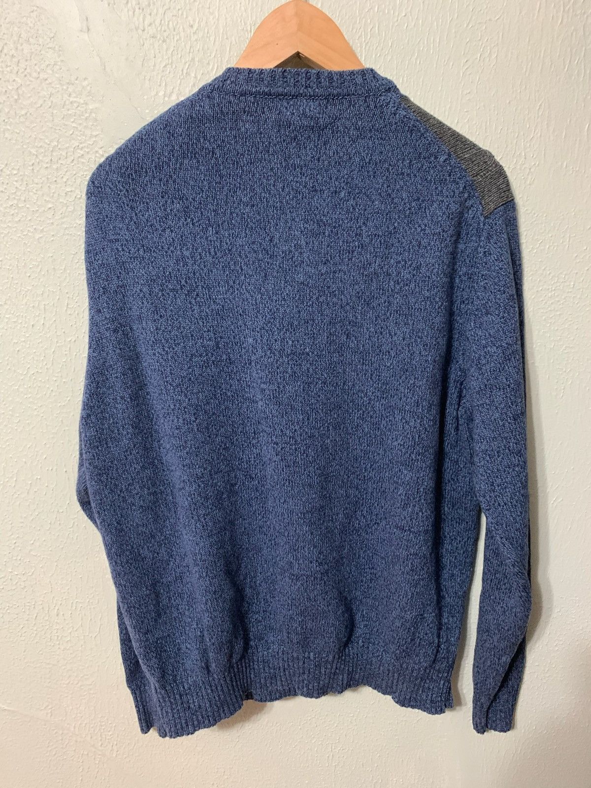 Vintage Vintage Blue Brown Square Knit Sweater Size US L / EU 52-54 / 3 - 1 Thumbnail
