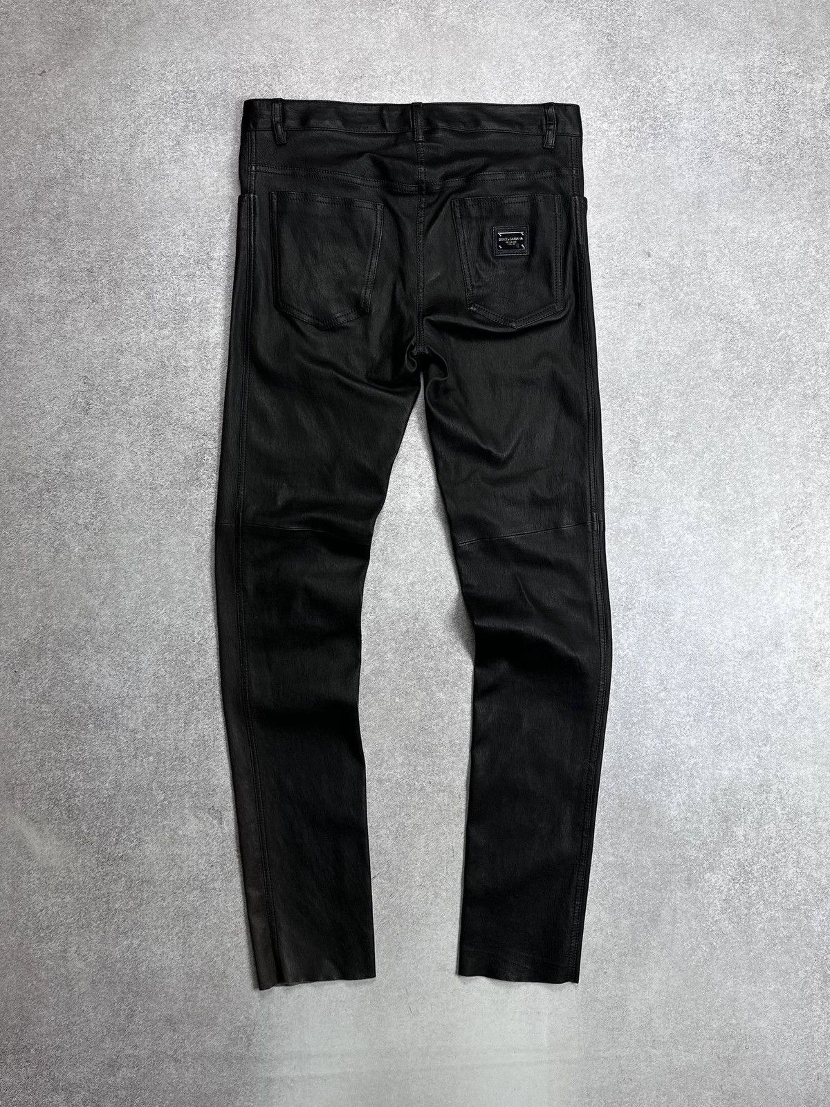 Dolce & Gabbana Dolce & Gabbana Womans Genuine Leather Pants Rare Size 27" / US 4 / IT 40 - 1 Thumbnail