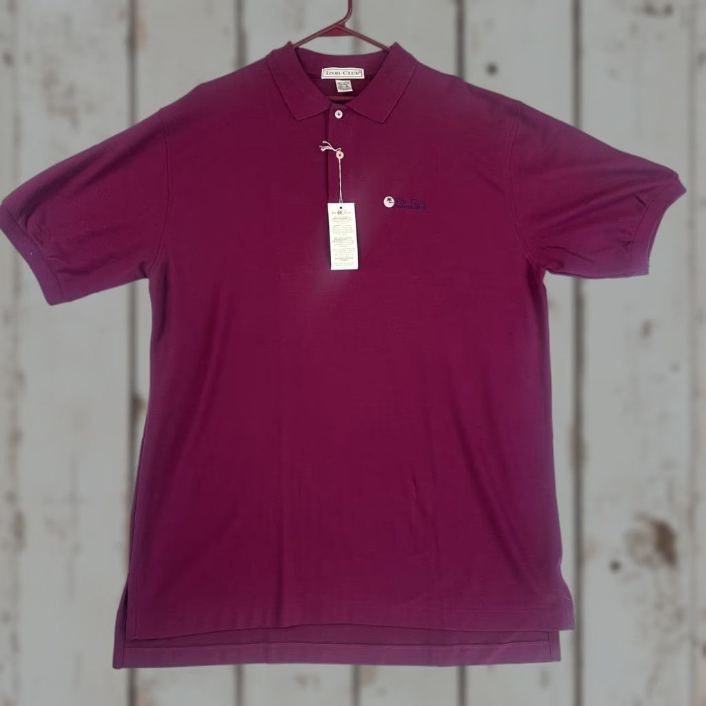 Izod VINTAGE Izod Club Polo Shirt Mens XL Burgundy The Club Seabrook Island Embroidered Golf Size US XL / EU 56 / 4 - 1 Thumbnail