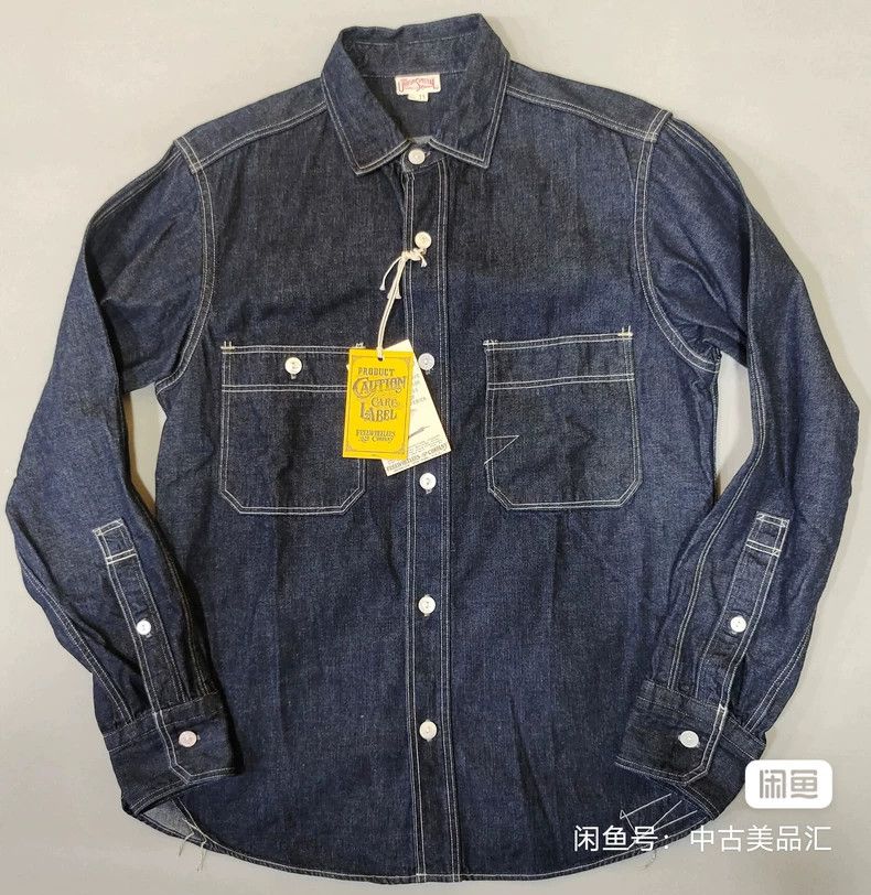 Freewheelers Freewheelers size 15 Blue 8oz danning cloth shirt Size US S / EU 44-46 / 1 - 1 Thumbnail
