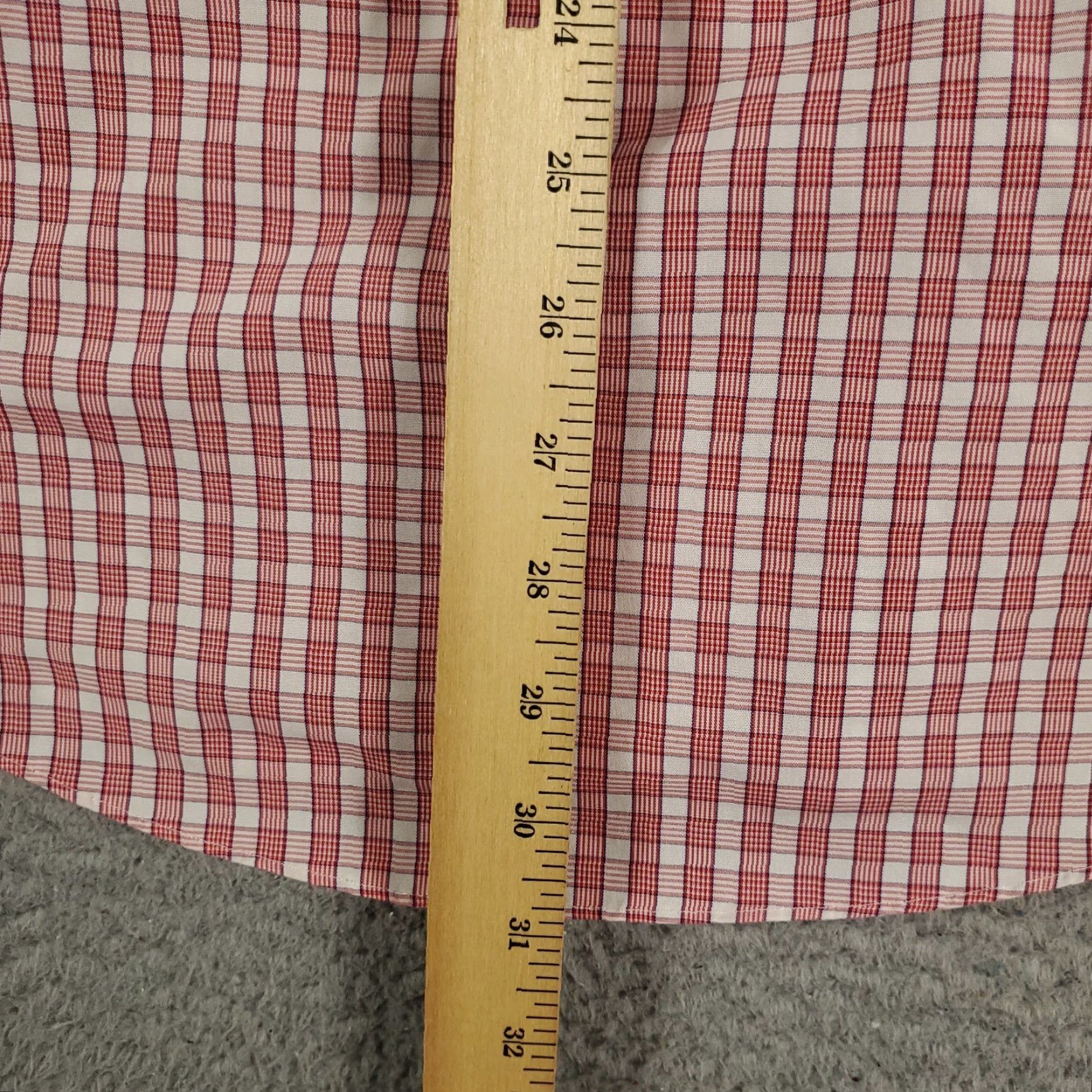 Brooks Brothers Brooks Brothers Dress Shirt Mens 15 Red Plaid Long Sleeve Button Up Regular Fit Size 40R - 4 Thumbnail