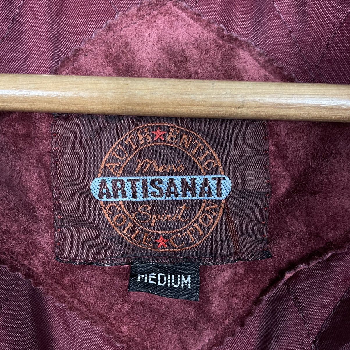 Other Artisanat Maroon Leather Bomber Jacket Size US M / EU 48-50 / 2 - 15 Thumbnail