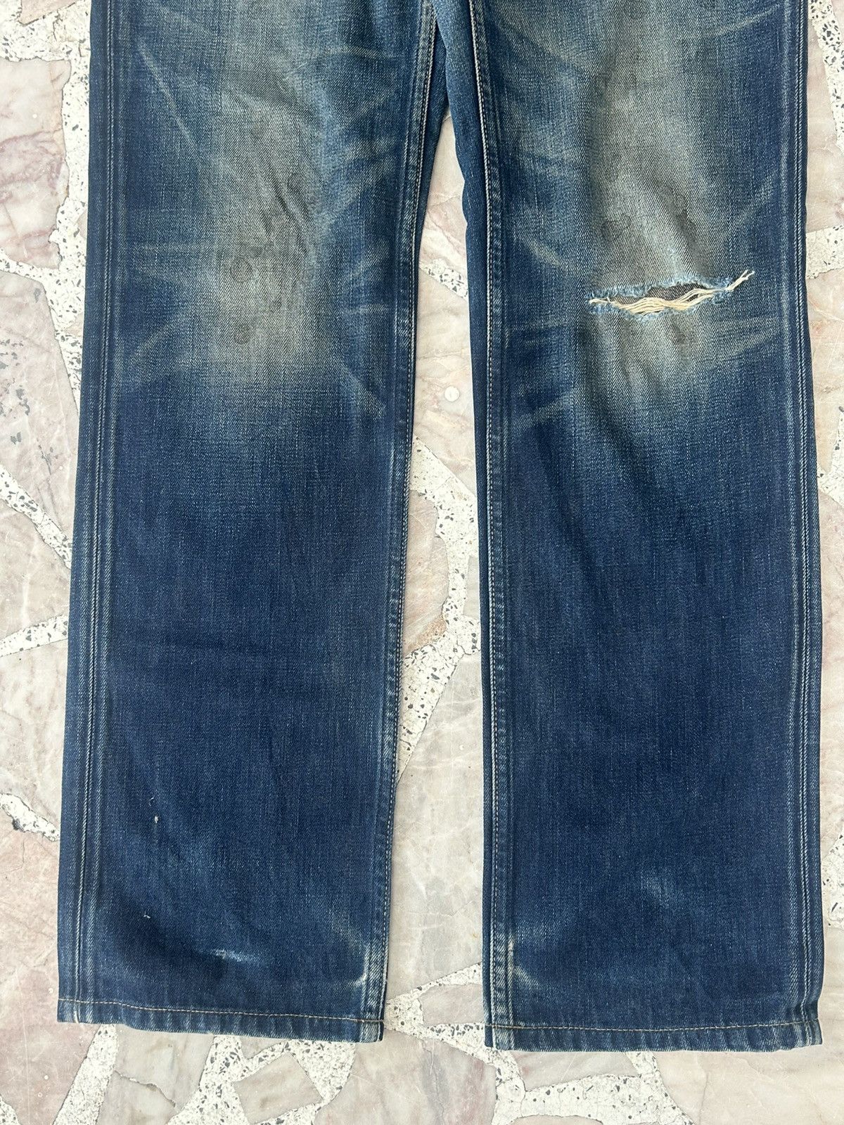 Levi's Levis Japan Ripped Vintage 502 Selvedge Redtab Denim Size US 30 / EU 46 - 4 Thumbnail