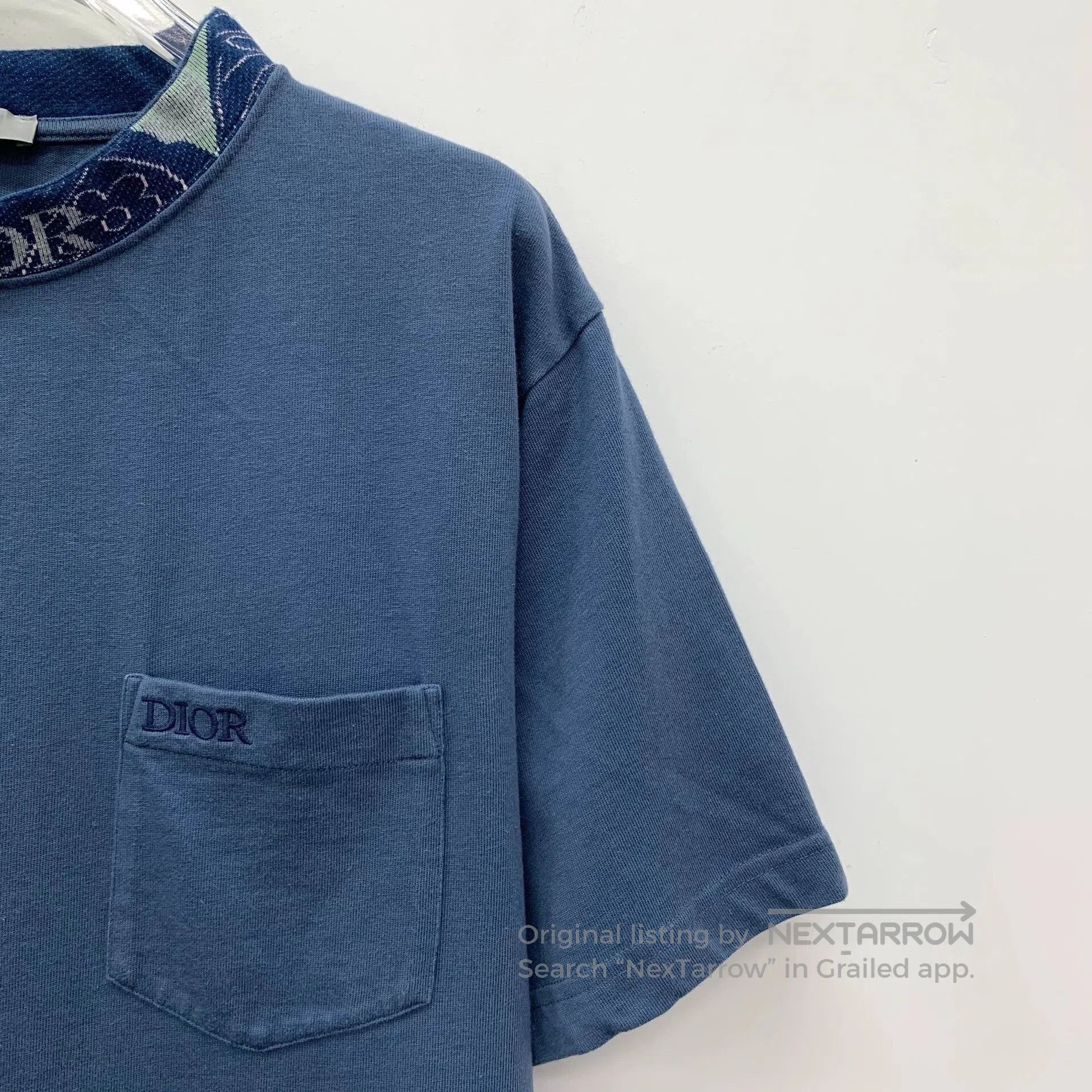 Dior dior blue pocket logo embroidered t-shirt. Size US S / EU 44-46 / 1 - 3 Thumbnail