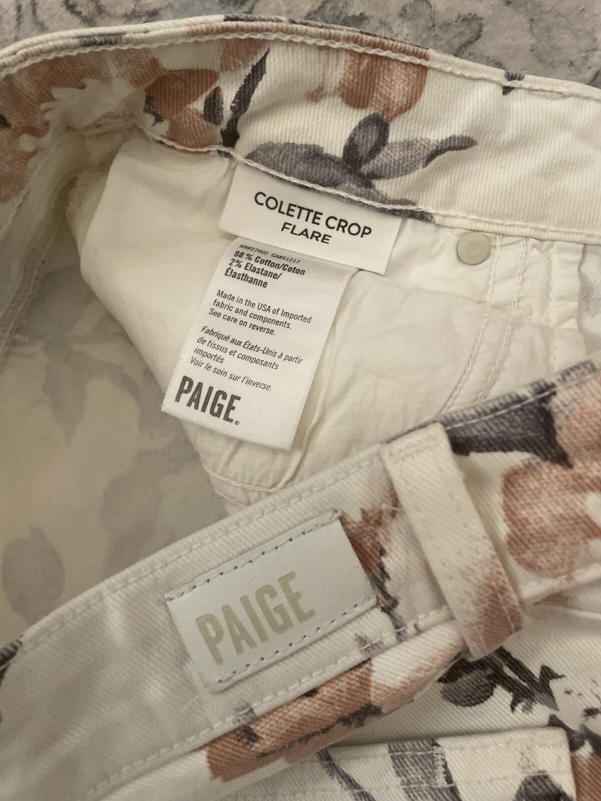 Paige Paige Jeans Pants Women's Size 27 Colette Crop Flair Cotton Size 27" / US 4 / IT 40 - 2 Thumbnail