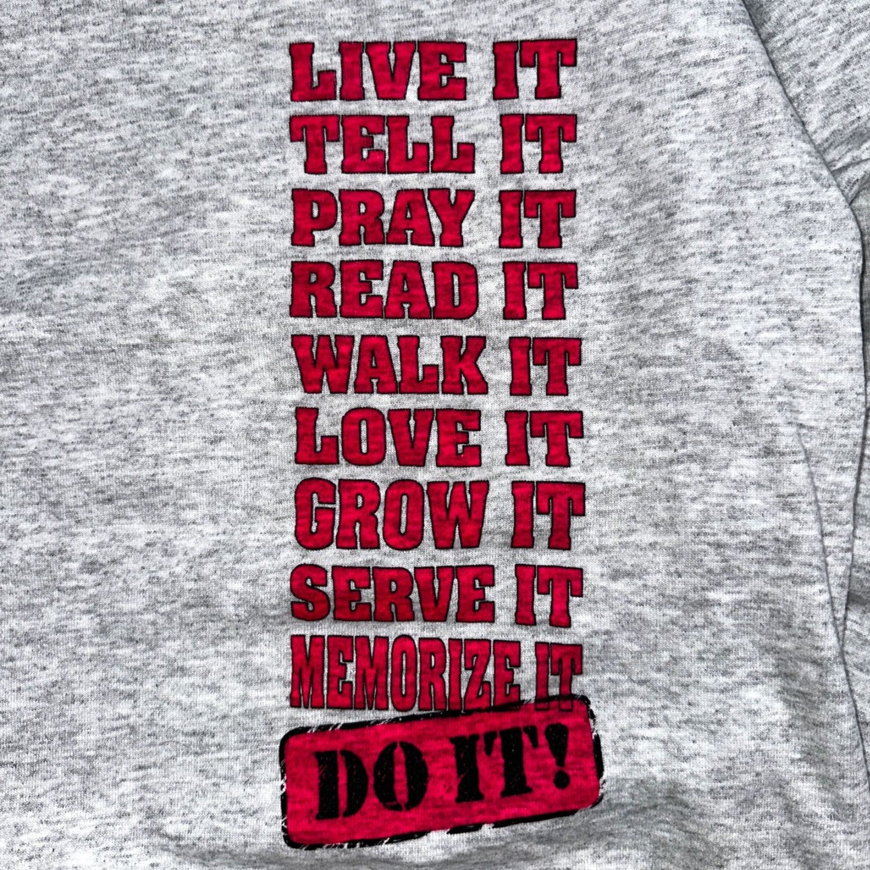 Vintage VINTAGE Witness Wear Sweatshirt Do It Gods Way 90s Gray Crewneck Long Sleeve Men's M 90s Graphic Print Jesus Prayer Love VTG Size US M / EU 48-50 / 2 - 3 Thumbnail