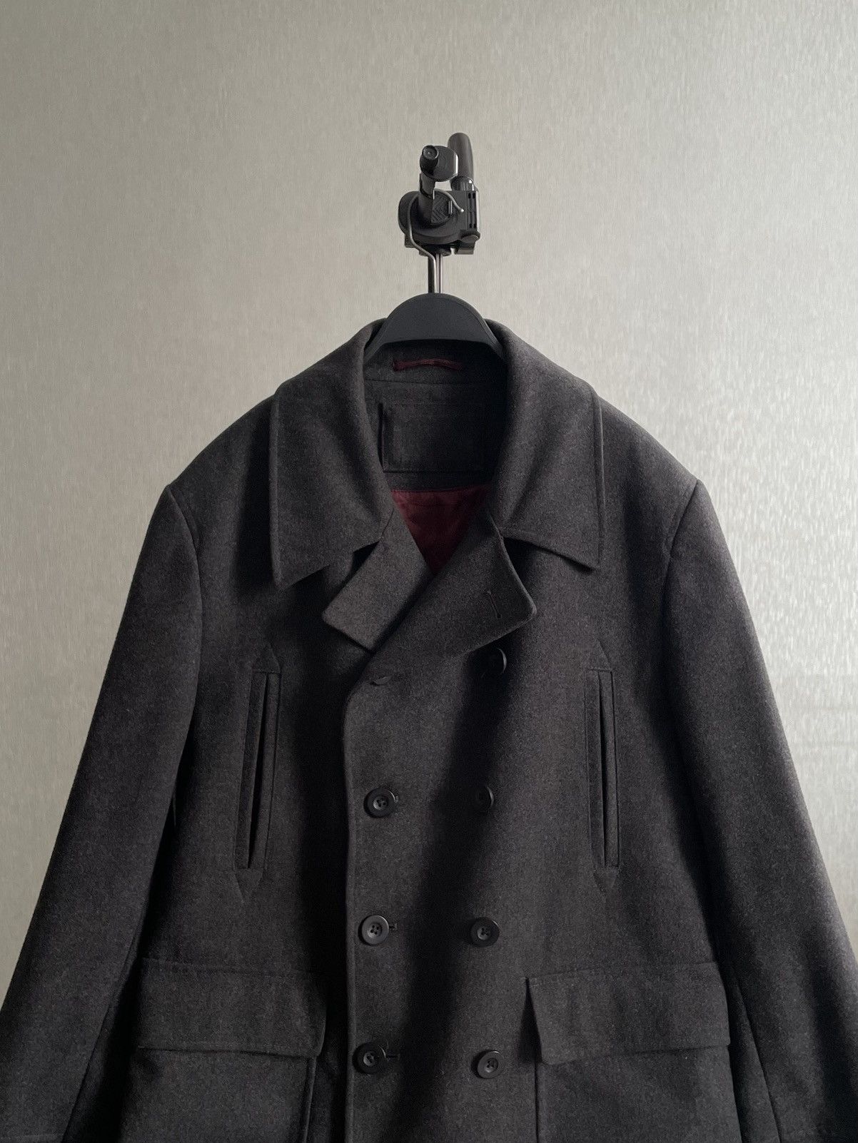 Vintage A Woolen Cold Gray 1/2 Coat Heavyweight Jacket Size US L / EU 52-54 / 3 - 2 Thumbnail