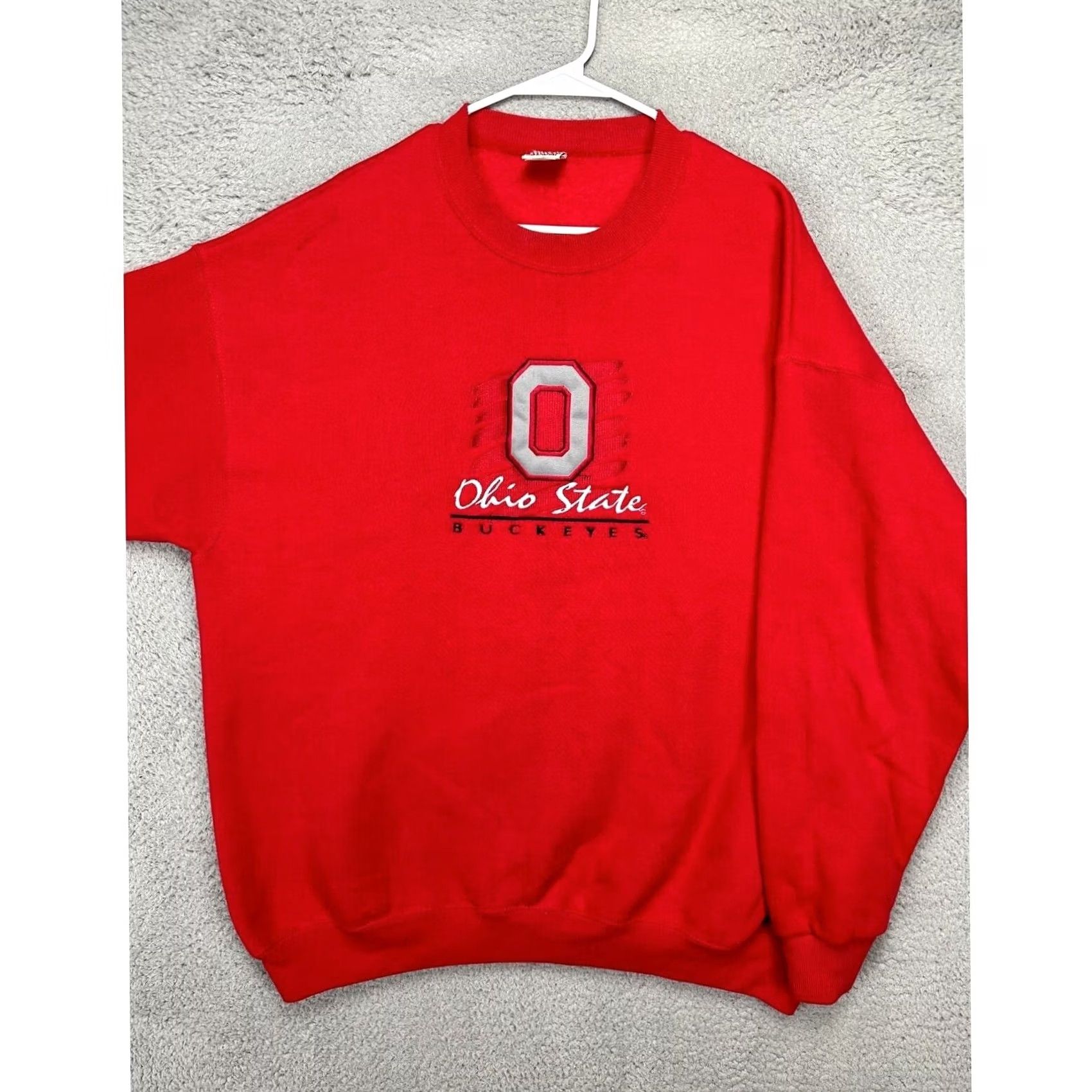 Vintage VINTAGE Ohio State Buckeyes Sweater Adult XL Red Crew Neck Sweatshirt Men B-Wear Size US XL / EU 56 / 4 - 2 Thumbnail