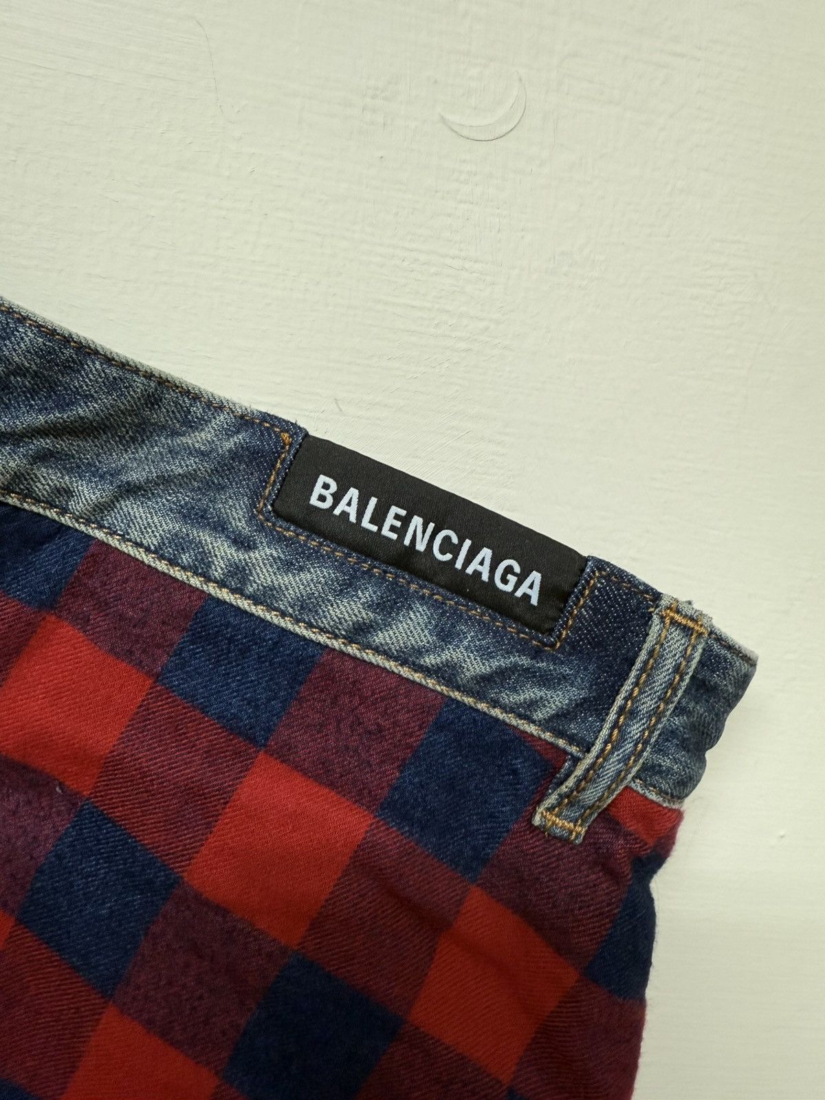 Balenciaga Balenciaga Hybrid Shirt Wide Leg Jeans Size US 33 - 7 Thumbnail