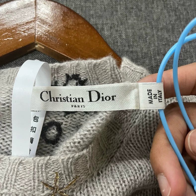 Dior Dior Gray star cashmere sweater Size XXS / US 00 / IT 34 - 5 Thumbnail